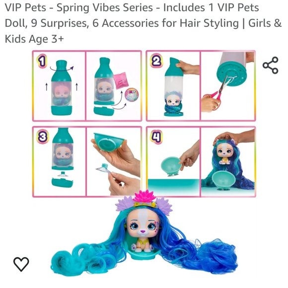 VIP Pets - Spring Vibes Series - Includes 1 VIP Pets Doll, 9 Surprises, 6 Access - Picture 8 of 8